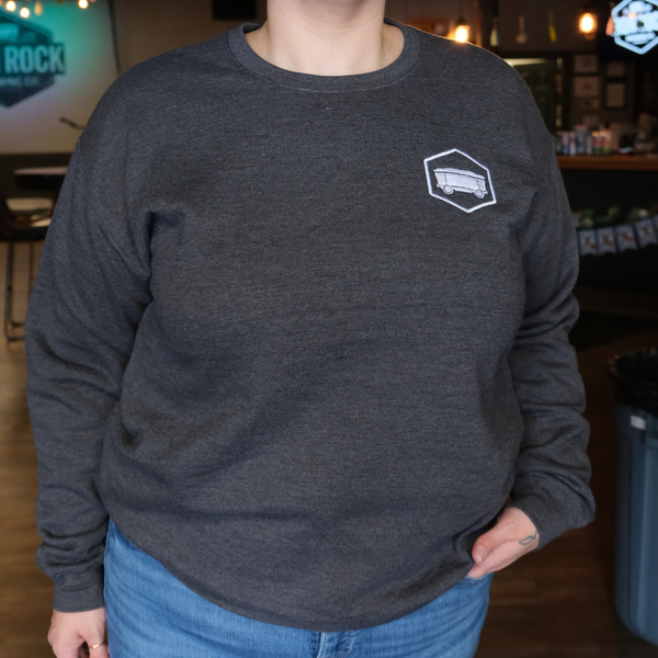 Athletic Grey Vintage Crewneck Sweatshirt with Ore Cart Logo