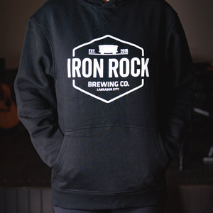 Black/Charcoal Active Hooded Sweatshirt with Full Logo design